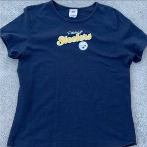 Steelers XL fitted black T-shirt tee top shirt NFL